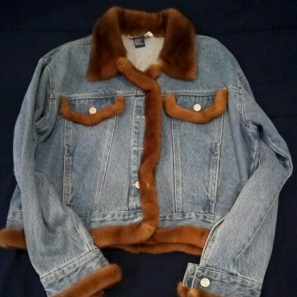 JEAN JACKET TRIMMED BE WITH FUR